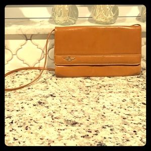 Vintage brown clutch purse